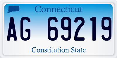 CT license plate AG69219