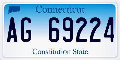 CT license plate AG69224