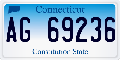 CT license plate AG69236