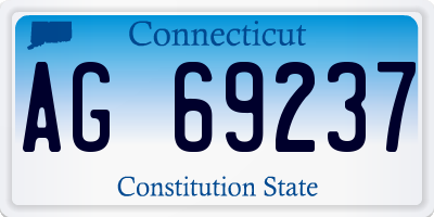CT license plate AG69237