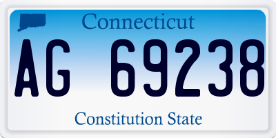 CT license plate AG69238