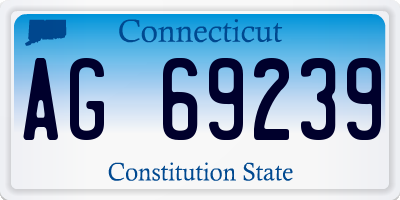 CT license plate AG69239