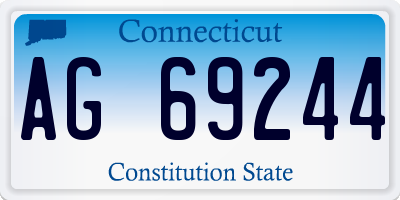 CT license plate AG69244