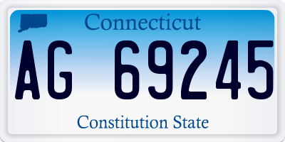 CT license plate AG69245