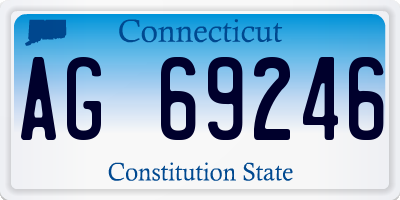 CT license plate AG69246