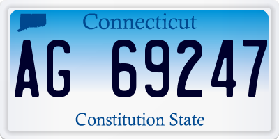 CT license plate AG69247