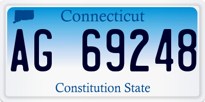 CT license plate AG69248