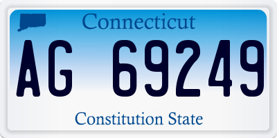 CT license plate AG69249