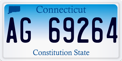 CT license plate AG69264
