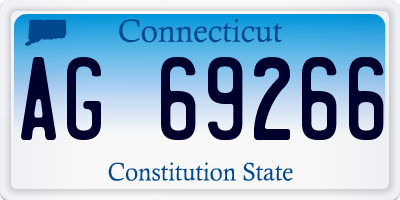 CT license plate AG69266