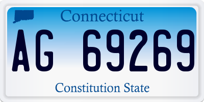 CT license plate AG69269