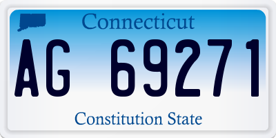 CT license plate AG69271