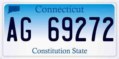 CT license plate AG69272