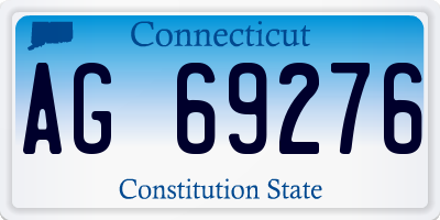 CT license plate AG69276