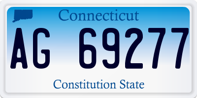 CT license plate AG69277