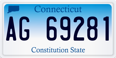 CT license plate AG69281