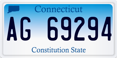 CT license plate AG69294
