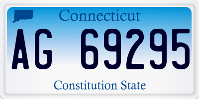 CT license plate AG69295
