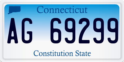 CT license plate AG69299