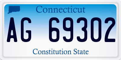 CT license plate AG69302