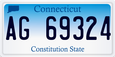 CT license plate AG69324