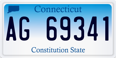 CT license plate AG69341