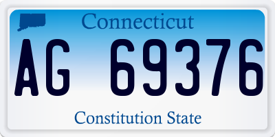 CT license plate AG69376