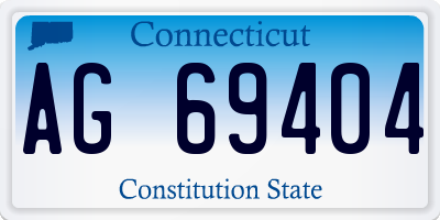 CT license plate AG69404