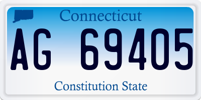 CT license plate AG69405