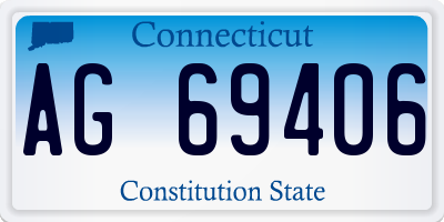 CT license plate AG69406