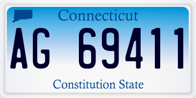 CT license plate AG69411