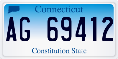 CT license plate AG69412