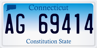 CT license plate AG69414