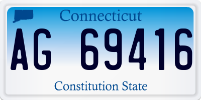 CT license plate AG69416