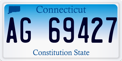 CT license plate AG69427