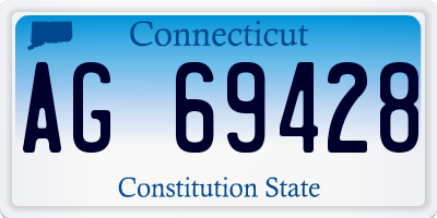 CT license plate AG69428