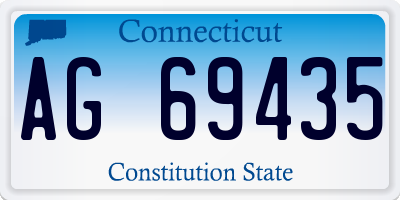 CT license plate AG69435