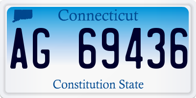 CT license plate AG69436