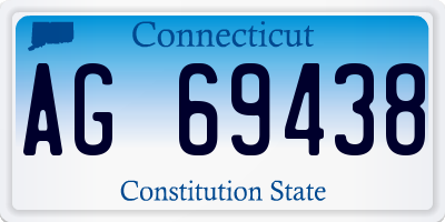 CT license plate AG69438
