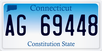 CT license plate AG69448