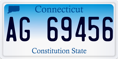 CT license plate AG69456