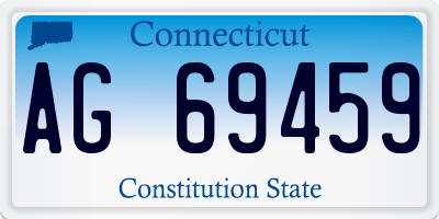 CT license plate AG69459