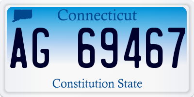 CT license plate AG69467