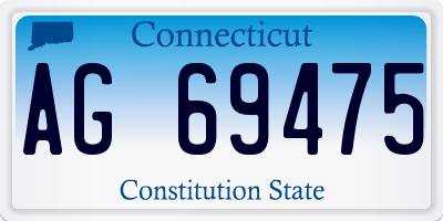 CT license plate AG69475