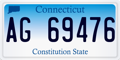 CT license plate AG69476
