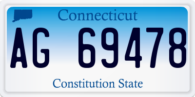 CT license plate AG69478