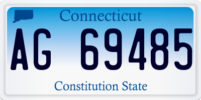 CT license plate AG69485