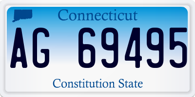 CT license plate AG69495