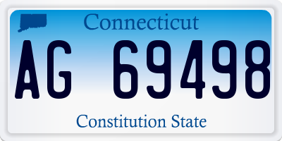 CT license plate AG69498