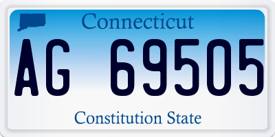 CT license plate AG69505